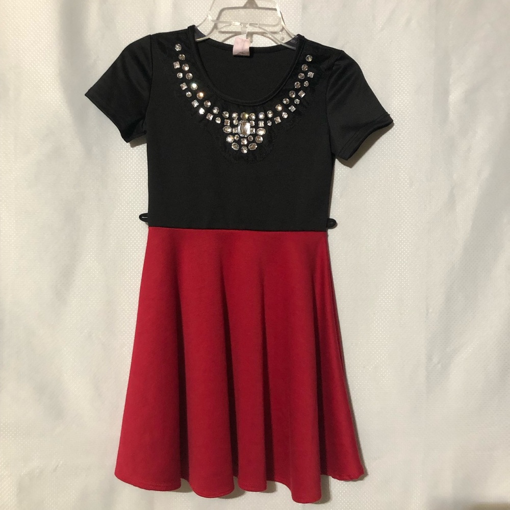 Pinc Girl’s Black and Red Semi-Formal Dress Size 10/12